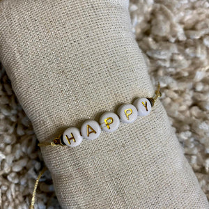 Bracelet Message  "Happy"