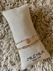 Bracelet "Quartz rose"