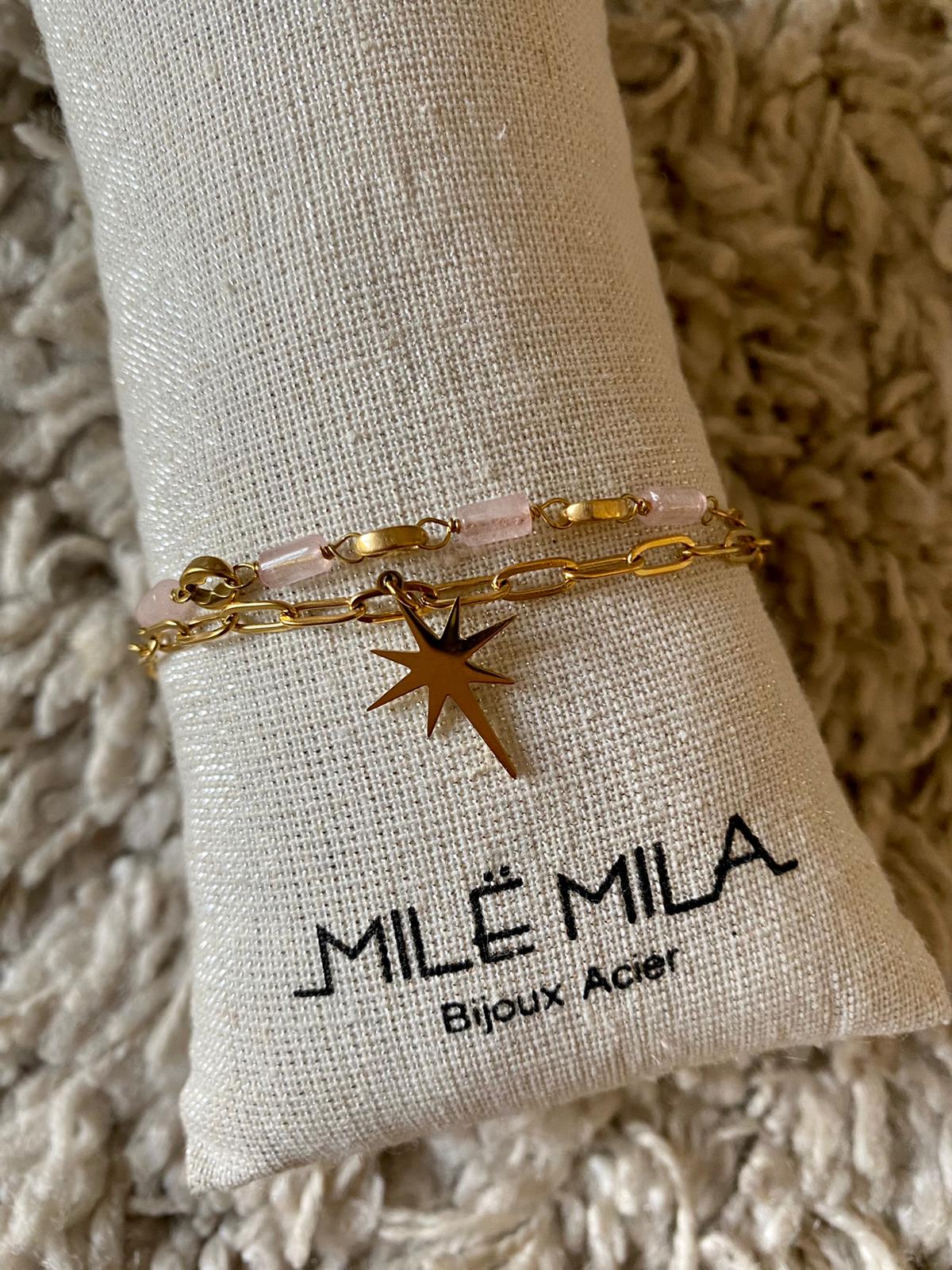 Bracelet "Quartz rose"