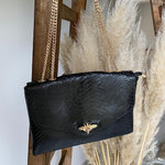 Load image into Gallery viewer, Pochette croco &quot;Fermoir Abeille&quot;
