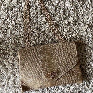 Pochette croco "Fermoir Abeille"