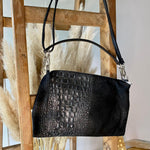 Load image into Gallery viewer, Pochette en daim &quot;croco&quot;
